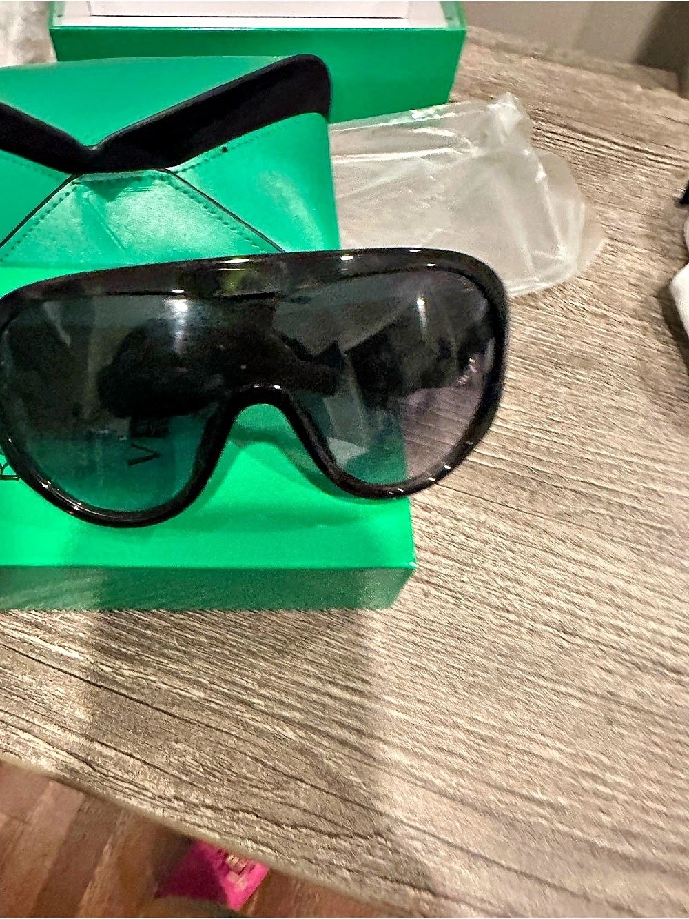 Bottega Veneta Scudo Shield Sunglasses BV1345S Black